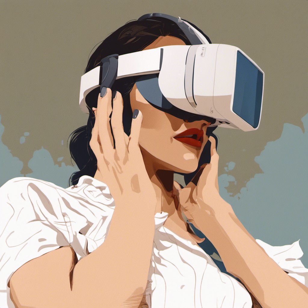 Graphic of woman in VR headset